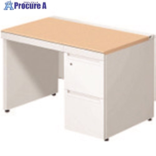 PLUS 674406)ステージオ 片袖机 ST-F117L-P3 WM/W ST-F117L-P3 WM/W 1台 ■▼210-3310 【貨物輸送都度積もり書き】