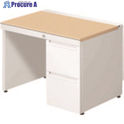 PLUS 674359)ステージオ 片袖机 ST-107L-P3 WM/W4 ST-107L-P3 WM/W4 1台 ■▼210-3363 【貨物輸送都度積もり書き】