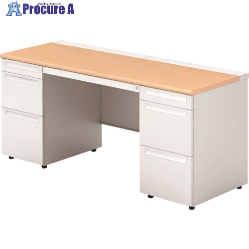 PLUS 775696)US 両袖机US-166D-33 WM/W4 US-166D-33 WM/W4 1台 ■▼210-3589 【送料都度見積】