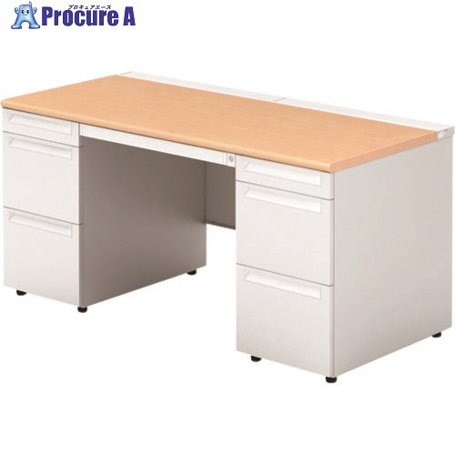 PLUS 775654)US 両袖机US-157A-33 WM/W4 US-157A-33 WM/W4 1台 ■▼210-3590 【貨物輸送都度積もり書き】