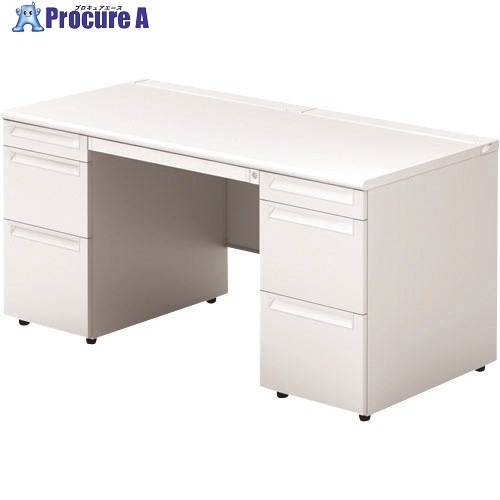 PLUS 775689)US 両袖机US-157DL-33 WS/W4 US-157DL-33 WS/W4 1台 ■▼210-3595 【貨物輸送都度積もり書き】