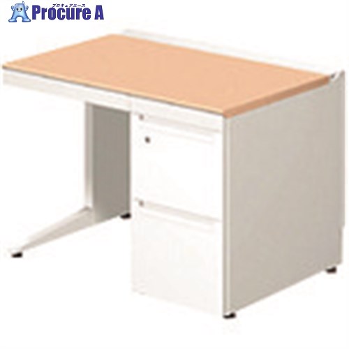 PLUS 674399)ステージオ 片袖机 ST-F107L-3 WM/W4 ST-F107L-3 WM/W4 1台 ■▼210-8048 【送料都度見積】｜プロキュアエース