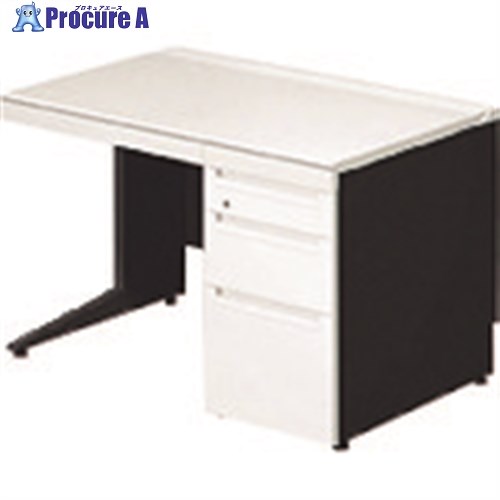 PLUS 673523)ステージオ 片袖机 ST-F117L-4 WS/BK ST-F117L-4 WS/BK 1台 ■▼210-8104 【貨物輸送都度積もり書き】