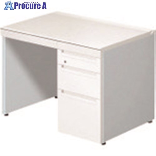 PLUS 673543)ステージオ 片袖机 ST-F107L-P4 WS/M4 ST-F107L-P4 WS/M4 1台 ■▼210-8113 【貨物輸送都度積もり書き】