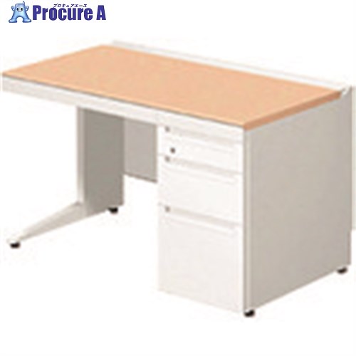 PLUS 674393)ステージオ 片袖机 ST-F127L-4 WM/W4 ST-F127L-4 WM/W4 1台 ■▼210-8115 【貨物輸送都度積もり書き】