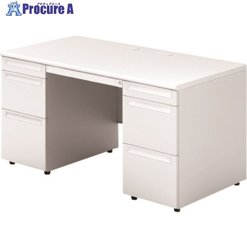 PLUS 669683)US 両袖机 US-NS147D-33 WS/W4 US-NS147D-33 WS/W4 1台 ■▼210-8291 【貨物輸送都度積もり書き】