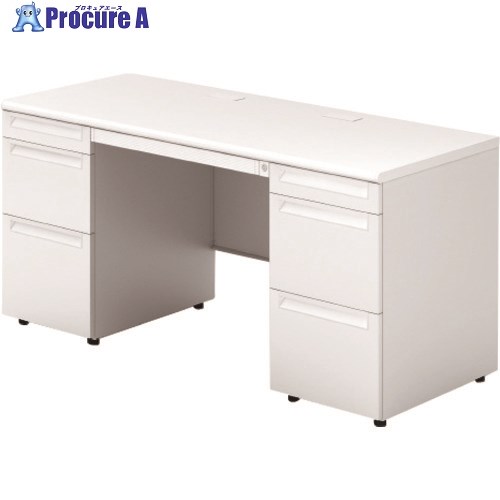 PLUS 669698)US 両袖机 US-NS156D-33 WS/W4 US-NS156D-33 WS/W4 1台 ■▼211-3644 【貨物輸送都度積もり書き】