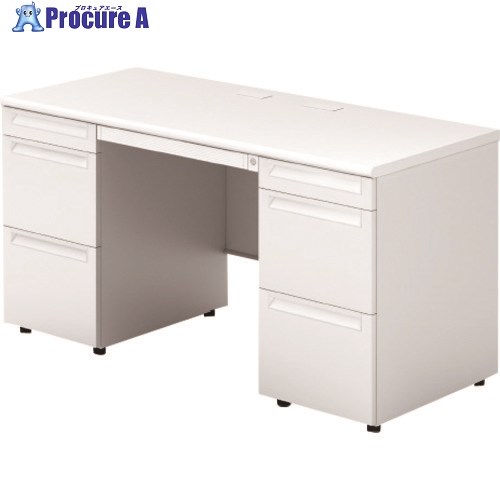 PLUS 669674)US 両袖机 US-NS146A-33 WS/W4 US-NS146A-33 WS/W4 1台 ■▼211-4217 【貨物輸送都度積もり書き】