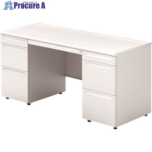 PLUS 775698)US 両袖机US-156D-33 WS/W4 US-156D-33 WS/W4 1台 ■▼211-4719 【送料都度見積】