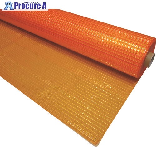 ユタカメイク 透明糸入りシート オレンジ 防炎・防虫 0.55t&times;203cm&times;30m B-R802 1本 ■▼224-8333 ｜プロキュアエース