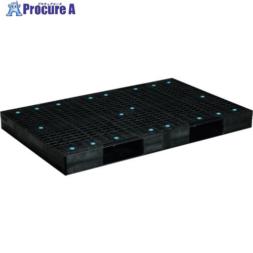 サンコー リサイクルプラスチックパレット 820052 R2-115180F ブラック 82005201BKRCP 1枚 ■▼338-8265 【代引決済不可】【送料都度見積】