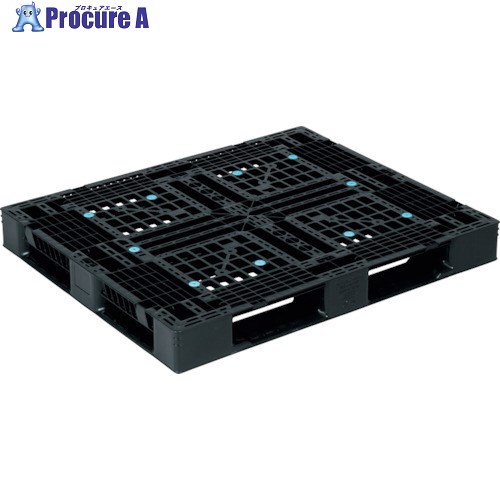 サンコー リサイクルプラスチックパレット 812306 D4-1012-12 黒いこと SK-D4-1012-12-BK 1枚 ■▼347-9922 【貨物輸送都度積もり書き】