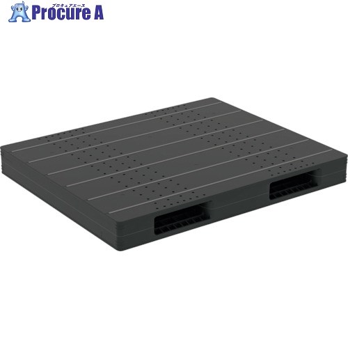 サンコー リサイクルプラスチックパレット 816100 R2-115140F ブラック 81610001BKRCP 1枚 ■▼379-1457 【代引決済不可】【送料都度見積】