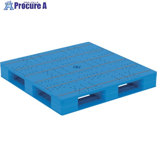 サンコー プラスチックパレット 840156 LX-1111D4-8 ブルー 84015601BL503 1枚 ■▼379-1469 【代引決済不可】【送料都度見積】