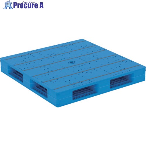 サンコー プラスチックパレット 840155 LX-1111R4-8 ブルー 84015501BL503 1枚 ■▼379-1470 【代引決済不可】【送料都度見積】