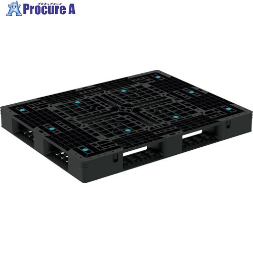 サンコー リサイクルプラスチックパレット 816600 D4-115145 黒いこと 81660000BKRCP 1枚 ■▼379-1476 【貨物輸送都度積もり書き】