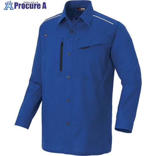 アイトス ニュームービンカット 春夏長袖シャツ ロイヤルブルー L AZ3335-006-L 1着 ■▼396-9810 【送料都度見積】