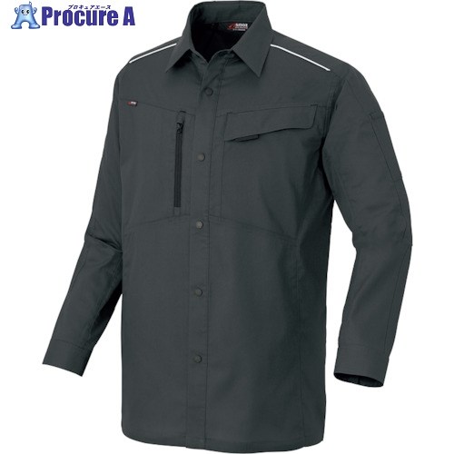 アイトス ニュームービンカット 春夏長袖シャツ チャコールグレー LL AZ3335-014-LL 1着 ■▼396-9824 【送料都度見積】