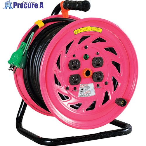 NICHIDO 電工ドラム 100V 屋内型 アース付 抜け止め式 30m NF-E34N 1台 ■▼402-5514 【送料都度見積】|プロキュアエース