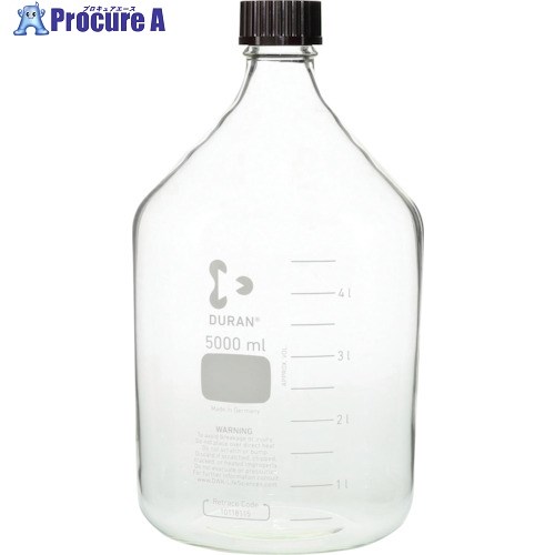 SIBATA 耐熱ねじ口びん 赤キャップ付 5000mL 017200-50001 1個 ■▼106-7051 【送料都度見積】