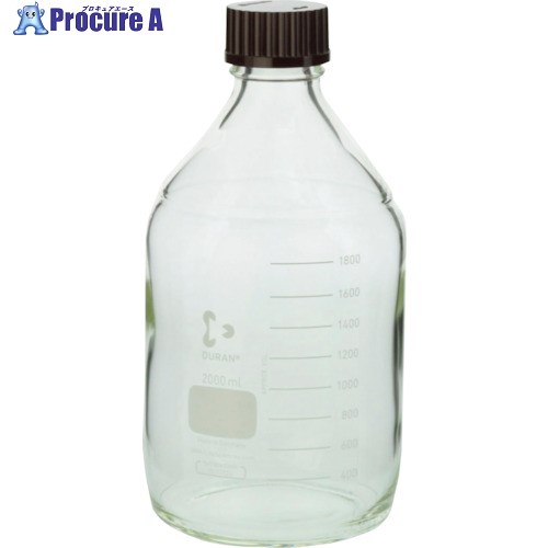 SIBATA 耐熱ねじ口びん 赤キャップ付 2000mL 017200-20001 1個 ■▼107-1718 【送料都度見積】