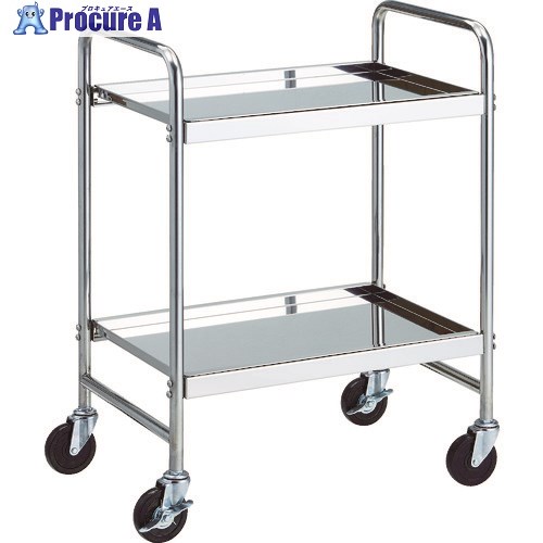 TRUSCO ストロングカート2段式 導電ゴム車輪 (SUS304)W660XD450XH900 SUC-12DG 1台 ■▼116-2950