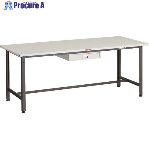 TRUSCO 軽荷重作業台(300kg)AE型 1800X750XH740 薄型1段引出し付 ダークグレー色 SAE-1800UDC1 DG 1台 ■▼183-3840