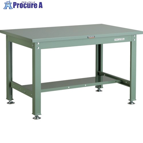 TRUSCO 中荷重作業台(1200kg)HW型 1200X750XH740 基本タイプ グリーン色 緑 SHW-1200 GN(グリーン) 1台 ■▼240-9054