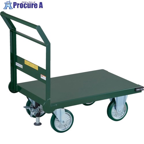 TRUSCO 鋼鉄製運搬車 1トン ハンドル側自在車輪 900X600 Φ200ウレタン Lストッパー付 SH-10-2CS 1台 ■▼256-5615 ｜プロキュアエース