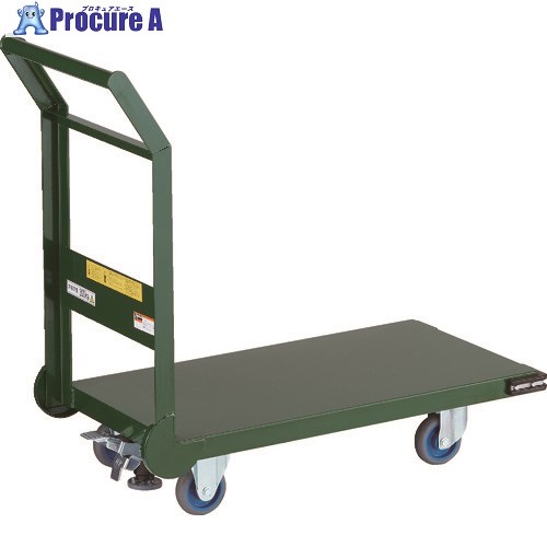 TRUSCO 鋼鉄製運搬車 800X450 Φ100エアキャスター 緑 SH-3NAC GN 1台 ■▼337-2651