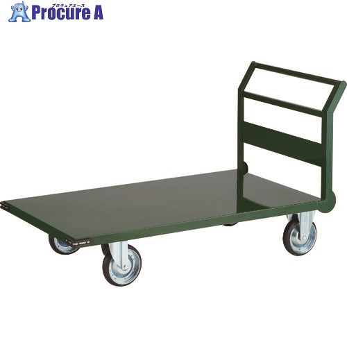TRUSCO 鋼鉄製運搬車 1400X750 Φ200エアキャスター 緑 SH-1LNAC GN 1台 ■▼337-2693