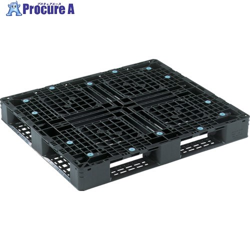 サンコー リサイクルプラスチックパレット 810906 D4-097113黒 SK-D4-097113-BK 1枚 ■▼452-9324 【貨物輸送都度積もり書き】