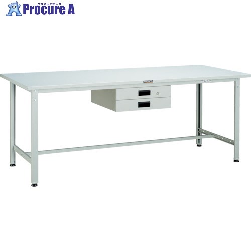 TRUSCO 軽荷重作業台(300kg)AE型 1800X750XH740 薄型2段引出付 ホワイト色 SAE-1800UDK2 W 1台 ■▼454-6598 ｜プロキュアエース