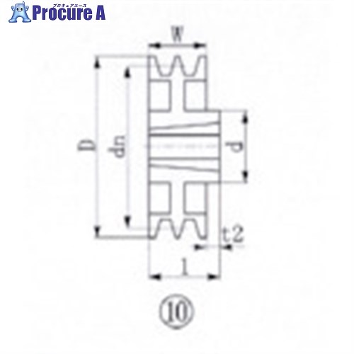 EVN ブッシングプーリー SPB 224粍 溝数2 SPB224-2 1個 ■▼455-5007 【貨物輸送都度積もり書き】