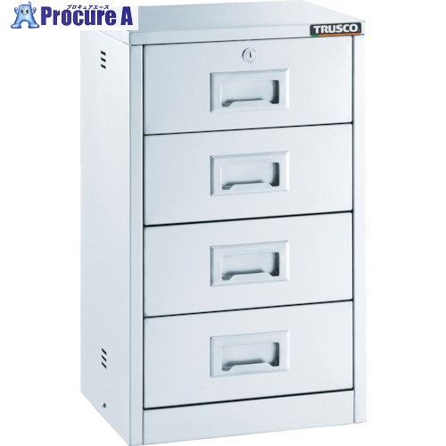 TRUSCO SUS304卓上蔵入り庫 抽き出し4段 360×280×H600 SH-A 1台 ■▼458-8649