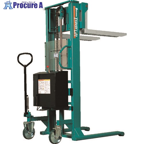 Bishamon フォーク式リフター トラバーリフト(バッテリー上昇式) 均等荷重1000kg 充電時間 ST100E 1台 ■▼460-5471 【送料都度見積】 ※車上渡し