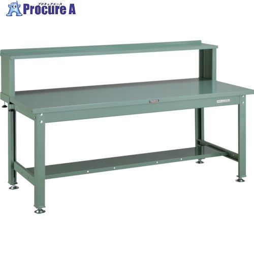TRUSCO 中荷重作業台(2000kg)DW型 1800X750XH1044(全高) 上棚付 グリーン色 SDW-1800YURB 1台 ■▼467-2925 ｜プロキュアエース