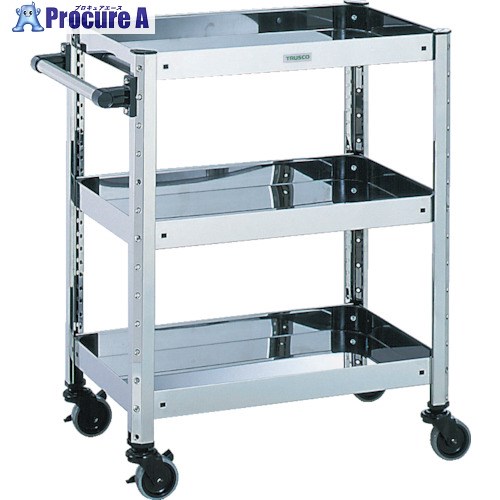 TRUSCO SUS304ステンレスワゴン W620XD420XH800 SUS3-511A 1台 ■▼503-4451