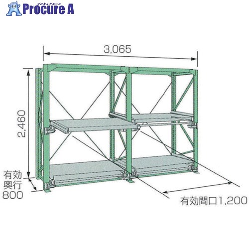 KDS スライドラックSSR20-2512-2HTR SSR20-2512-2HTR 1台 ■▼805-0922 【送料都度見積】 ※車上渡し