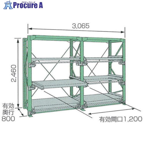 KDS スライドラックSSR20-2512-3HTR SSR20-2512-3HTR 1台 ■▼805-0924 【送料都度見積】 ※車上渡し