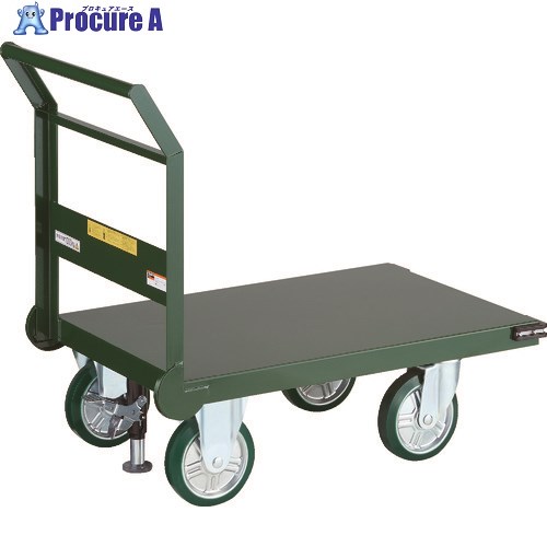 TRUSCO 鋼鉄製運搬車 1トン 900X600 緑 ストッパー付 SH10-2S 1台 ■▼818-5170 ※車上渡し