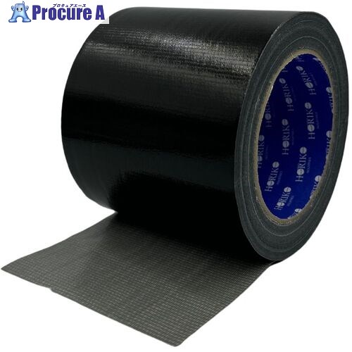 ホリコー 布テープ カラー 黒 100mm&times;25m NT-007-100BK 18巻 ■▼679-6385 【送料都度見積】※車上渡し｜プロキュアエース
