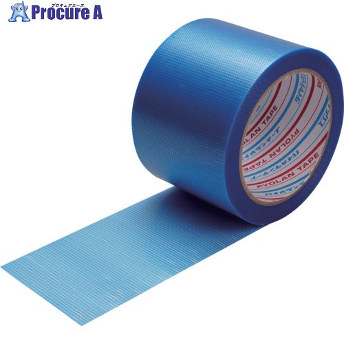 パイオラン 微粘着養生用テープ 75mm×25m Y-03-BL 75MMX25M 18巻 ■▼473-0778 【代引決済不可】【送料都度見積】