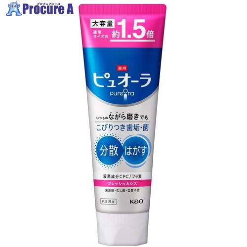 Kao 歯磨粉 薬用ピュオーラ ハミガキ フレッシュカシス 大電気容量 170g 439512 48個 ■▼683-7021 【貨物輸送都度積もり書き】