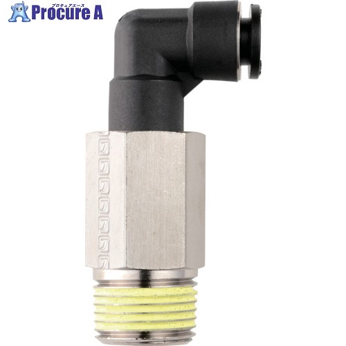 潤工社 ワンタッチ継手Mシリーズ ロングエルボ 8mm PT3/8 PLLM-8-PT3/8-PM 40個 ■▼572-9204 【送料都度見積】