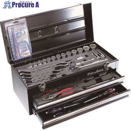 Pro-Auto 1/2DR.40PCツールキット ブラック TE-440B 1S ■▼137-2644 【送料都度見積】
