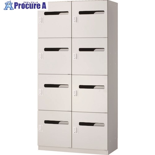 TRUSCO パーソナルロッカー(セキュリティーダイヤル錠タイプ) 2列4段 8人用 投入口付 H1830 TPL08WW-RD 1台 ■▼207-5924 ※車上渡し｜プロキュアエース