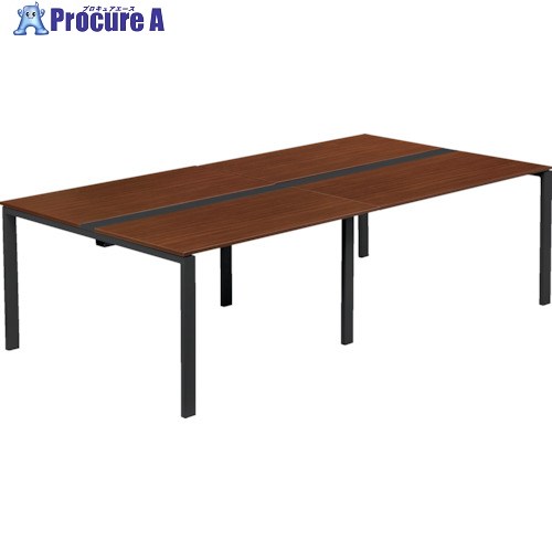 TRUSCO フリーアドレス用デスク 2400X1300X720 ダークウッドXブラック TFAD2413DW-BK 1台 ■▼256-9221 【送料都度見積】※車上渡し｜プロキュアエース