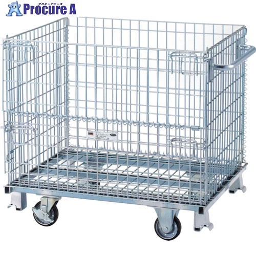 TRUSCO ネットパレット ハンドル キャスター付 間口1000X奥行800X高さ930 500kg TNP3NSH 1台 ■▼527-3947 ※車上渡し