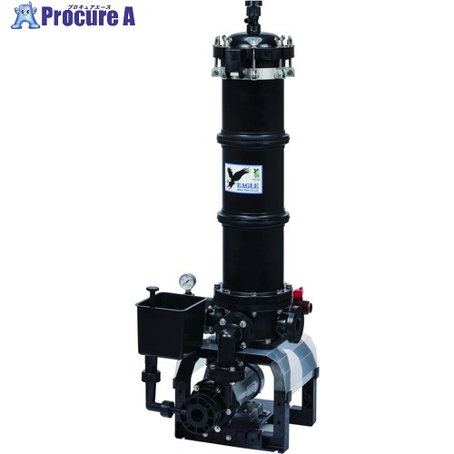 日本フイルター ポンプ付き樹脂製ろ過機 「EGLE-12-B-5-T」 ～13500L/h (ブラックタイプ) 750mm4本用 50Hz EGLE-12-B-5-T 1台 ■▼369-4177 【送料都度見積】 ※車上渡し